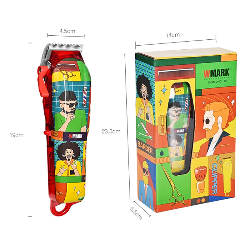 WMARK NG-128 Graffiti Hair Clipper Alat Cukur Pangkas Rambut Barber