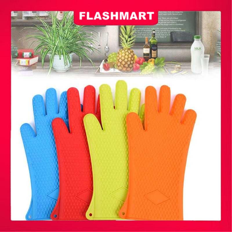 Murah Lebay Flashmart Sarung Tangan Silikon Anti Panas Heat Resistance Kitchen Glove 1 Pcs - FGS