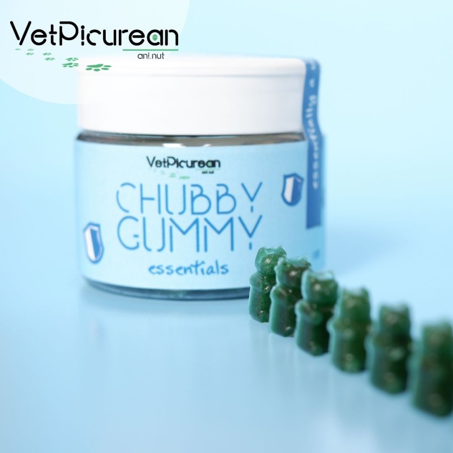 CHUBBY Gummy ESSENTIALS - Vitamin Kucing Anjing Cegah Flu dan Kuatkan Imunitas (Lysine / Taurine / Biotin)