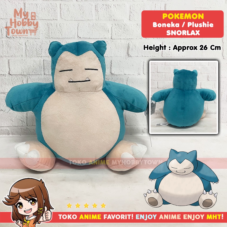 Boneka Anime Karakter Pokemon Snorlax Pocket Monster Plushie Doll