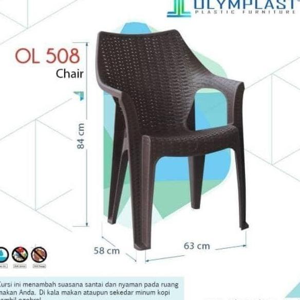 Olymplast Kursi Meja Plastik Teras Set 2 Kursi + 1 Meja Ol 508