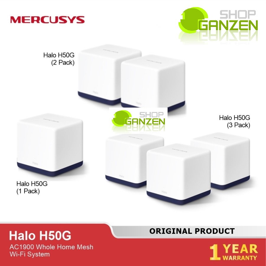 Mercusys Halo H50G AC1900 Whole Home Mesh Wi-Fi System