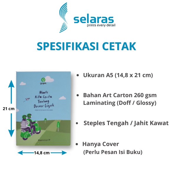 

Steples Buku A5 Dengan Art Carton / Finishing Selaras Printing RB9