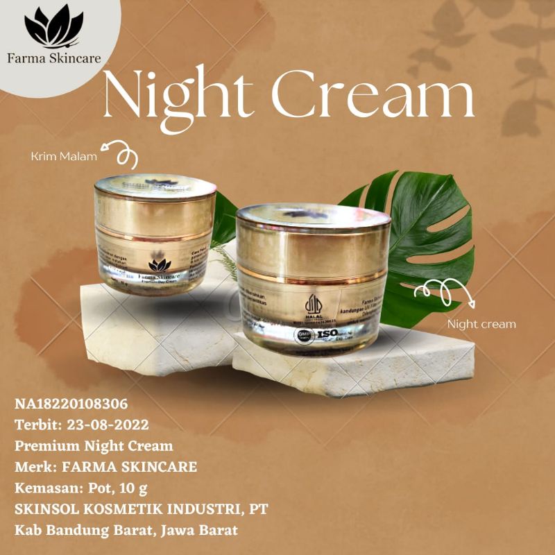 Night Cream - Farma - Farma Skincare BPOM - cream malam Farma - cream malam Farma skincare - cream malam Farma skincare BPOM