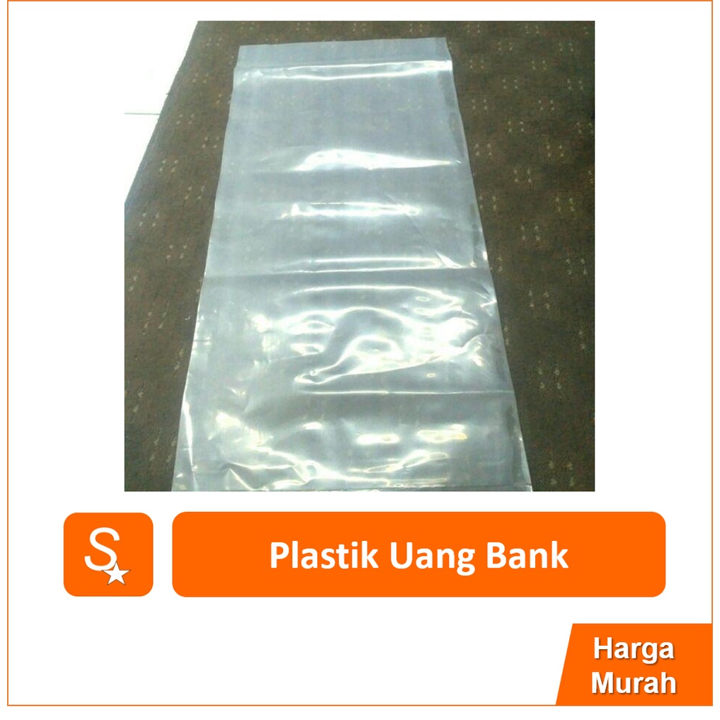 Plastik Pembungkus Uang Bank / Plastik PE Uang 36x85 per Kg