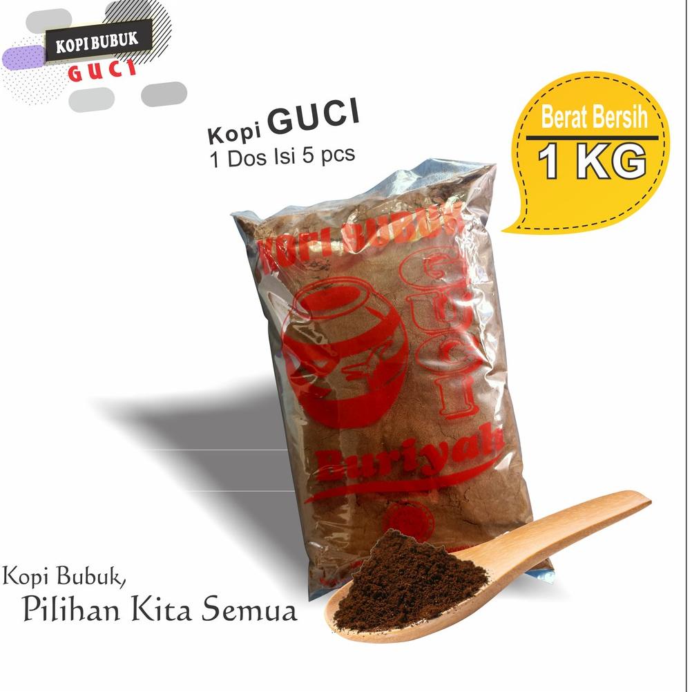 

>V44859) Kopi Bubuk Buriyah Cap GUCI 1kg