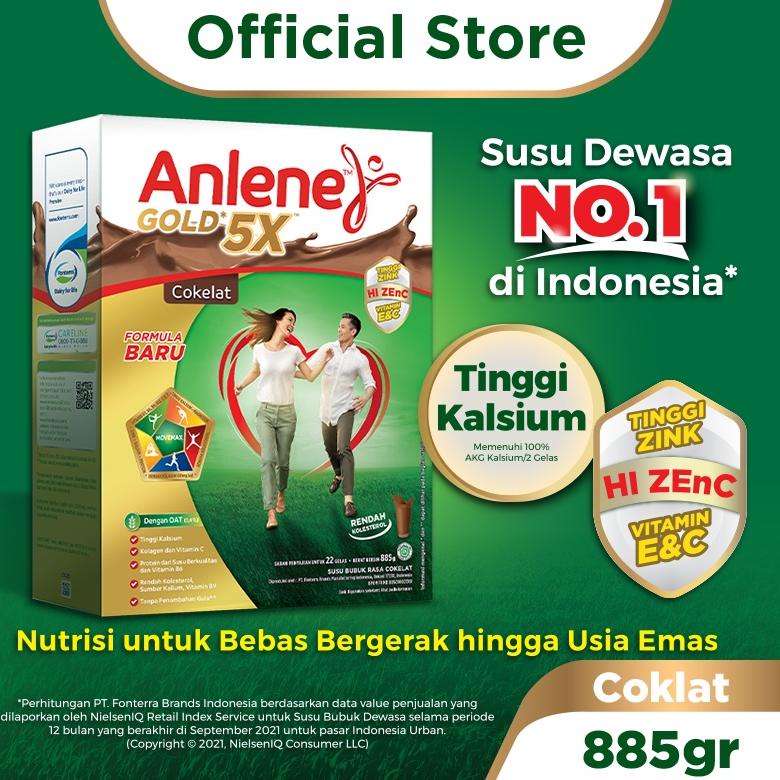 

✔✔SALE✔✔ Anlene Gold 5X Susu Bubuk Dewasa Cokelat 885g - Nutrisi Tinggi Kalsium Untuk Tulang, Sendi, dan Otot