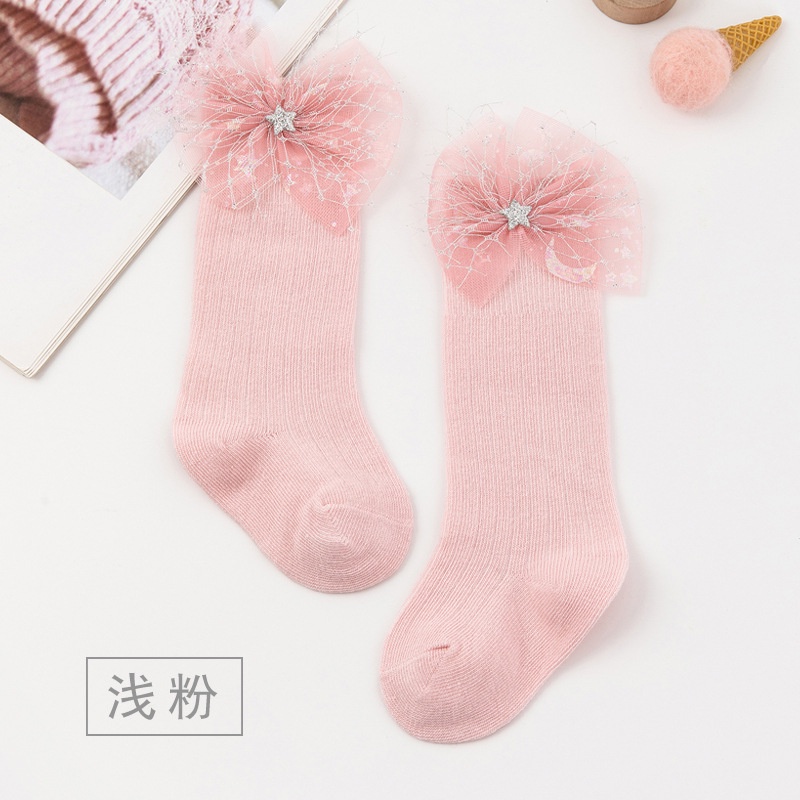 Kaos Kaki Panjang Motif Bunga Renda Lace Star Lembut Impor LILLEGIFTS