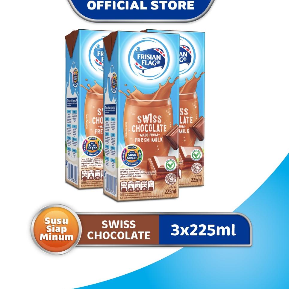 

(Terbaik) Frisian Flag UHT Swiss Chocolate 3 x 225 mL
