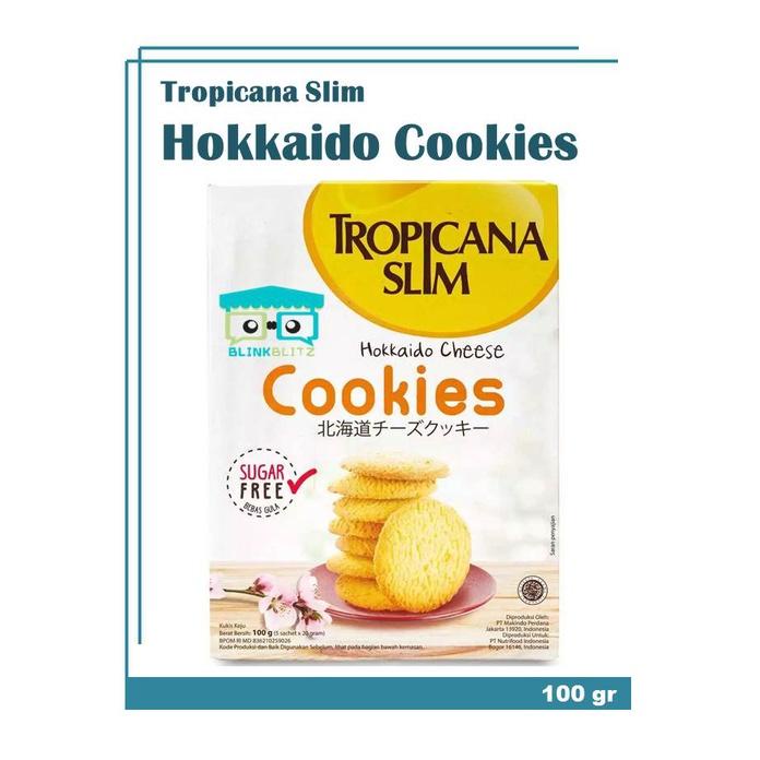 

【F⚡ASH SALE✅】 Tropicana Slim Hokkaido Cheese Cookies 100 gr Sugar Free Diet Keto