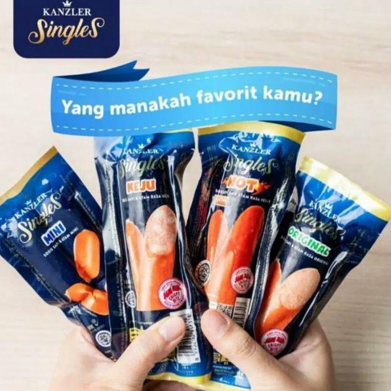 

Stok terbaru Sosis Kanzler Singles 65gr / Sosis Kanzler Single 65gr -Rasa ORIGINAL-