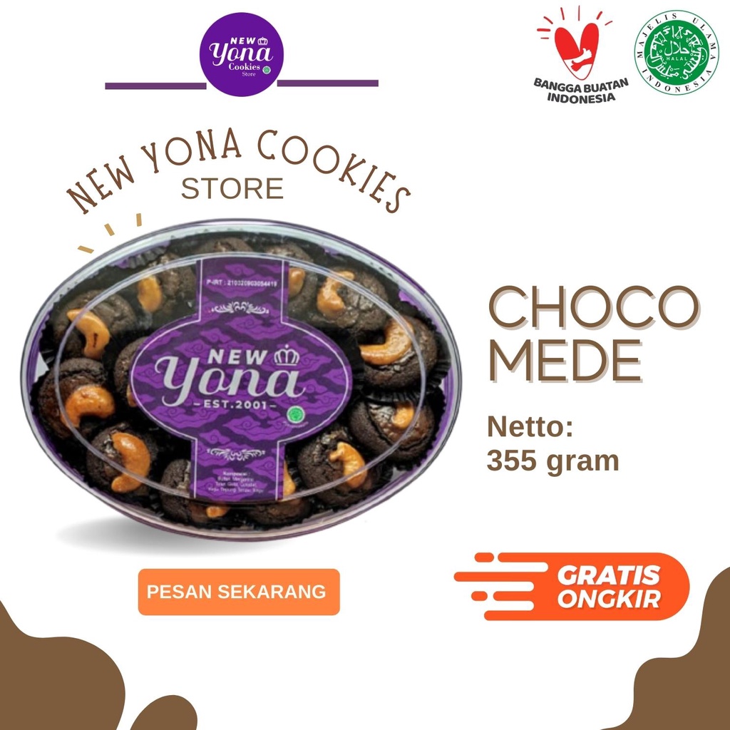 

Kue Kering Lebaran New Yona Cookies (CHOCO MEDE)