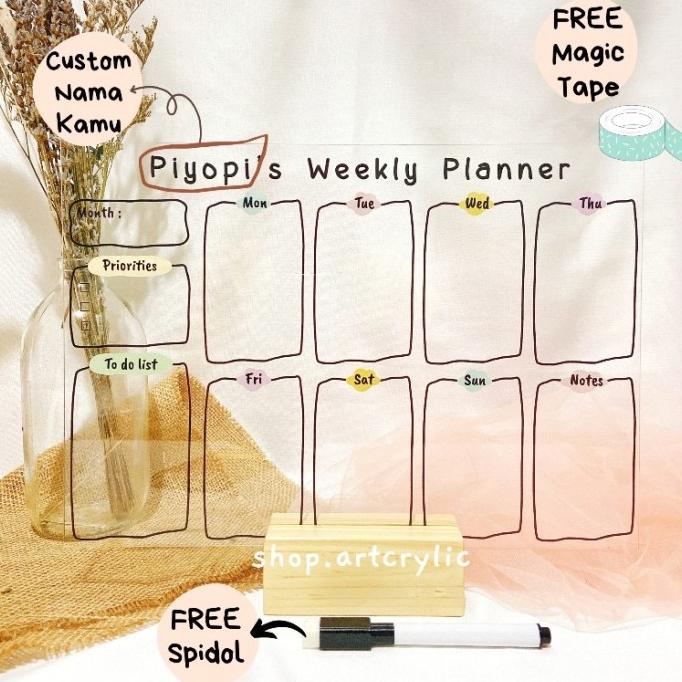 

Custom Acrylic Weekly Planner / To Do List / Monthly Planner