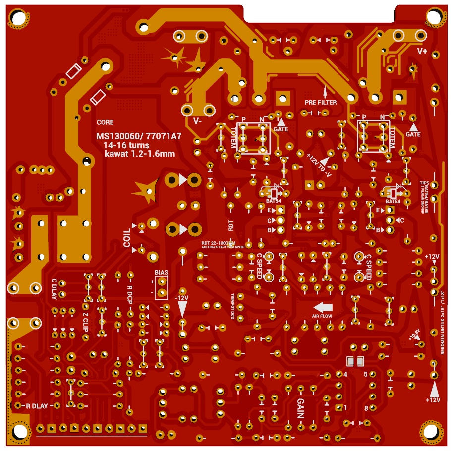 PCB CLASS D UCD DISCRETE KOTAK FIX, SUPERLITE totem BD