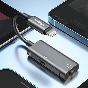 Cable (Display) VIVAN VAL02 LIGHTNING (iphone) MALE TO FEMALE DARK GRAY