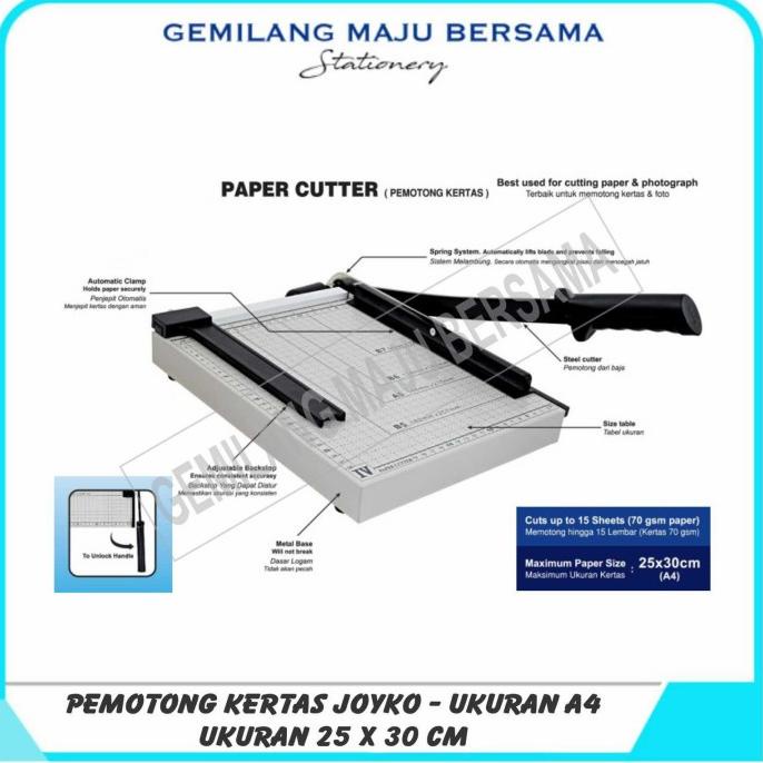 

Pemotong Kertas / Paper Cutter Joyko PC-2530 (A4) MURAH
