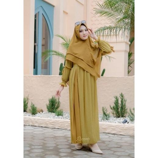 Dinara Set Hijab Gamis Syari Terbaru By Bermerks Ori