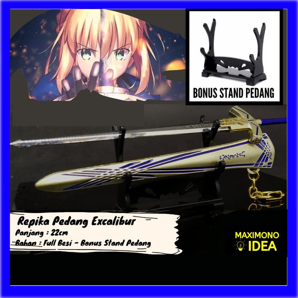 Gantungan Kunci Pedang Fate Excalibur Saber Arthuria