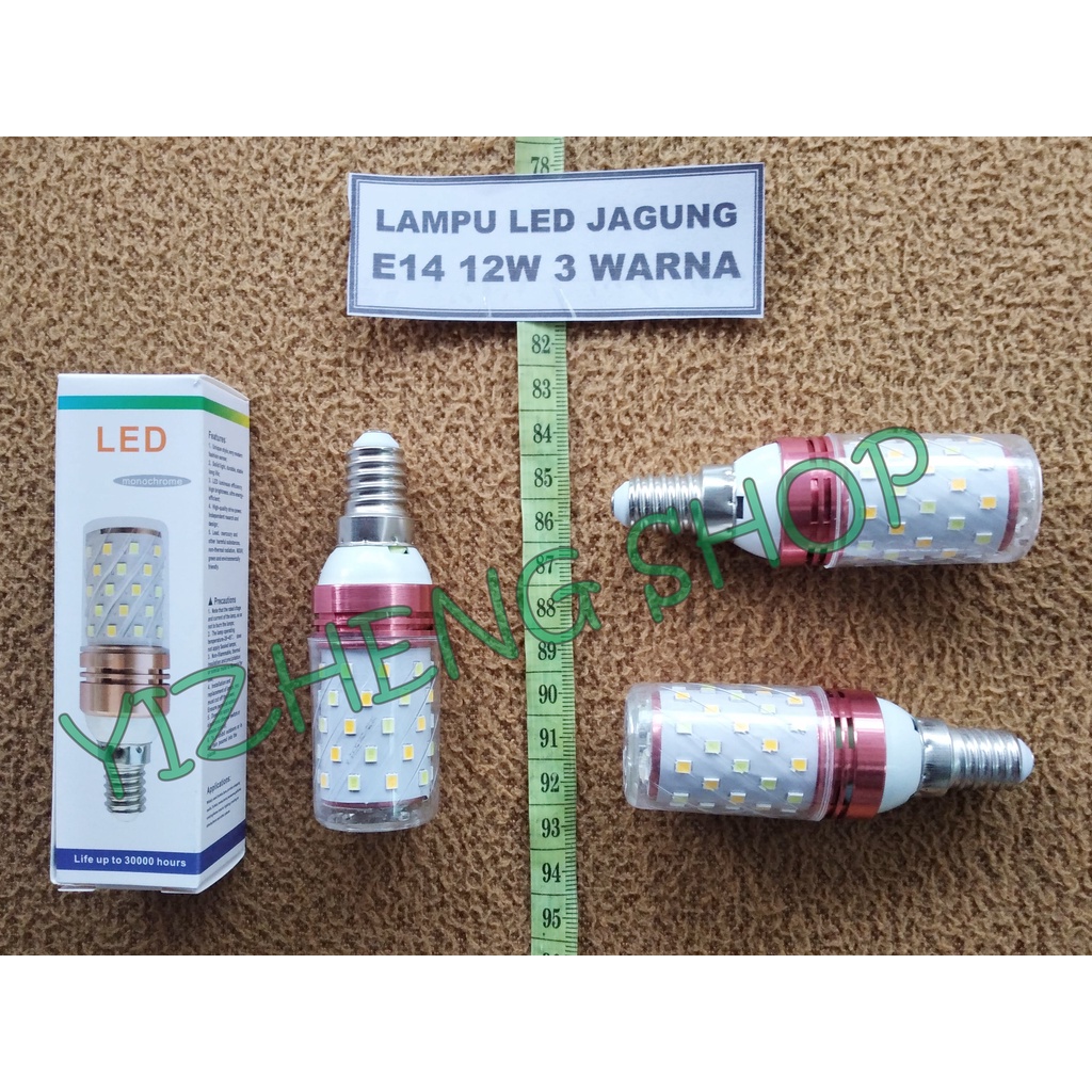 LAMPU LED JAGUNG E14 12W 3 WARNA