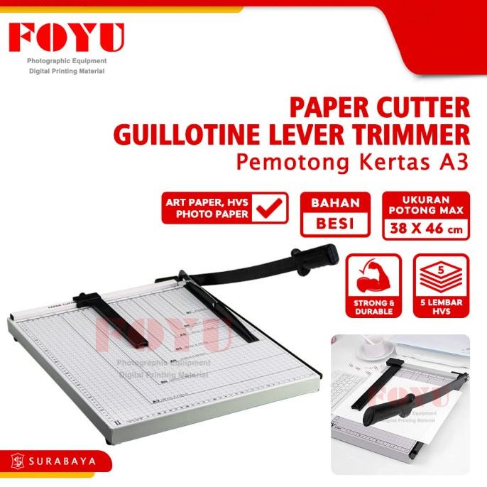 

Paper Cutter Guillotine Lever Trimmer Pemotong Kertas Base Besi A3 TERMURAH