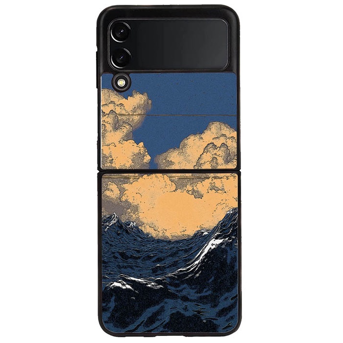 Casing Case Samsung Galaxy Z Flip 3 Z Flip 4 waves aesthetic DF220