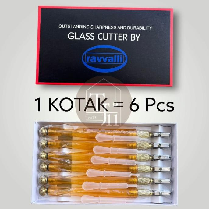 

Alat Pemotong Kaca / Glass Cutter merk RAVVALI isi 6pcs PROMO