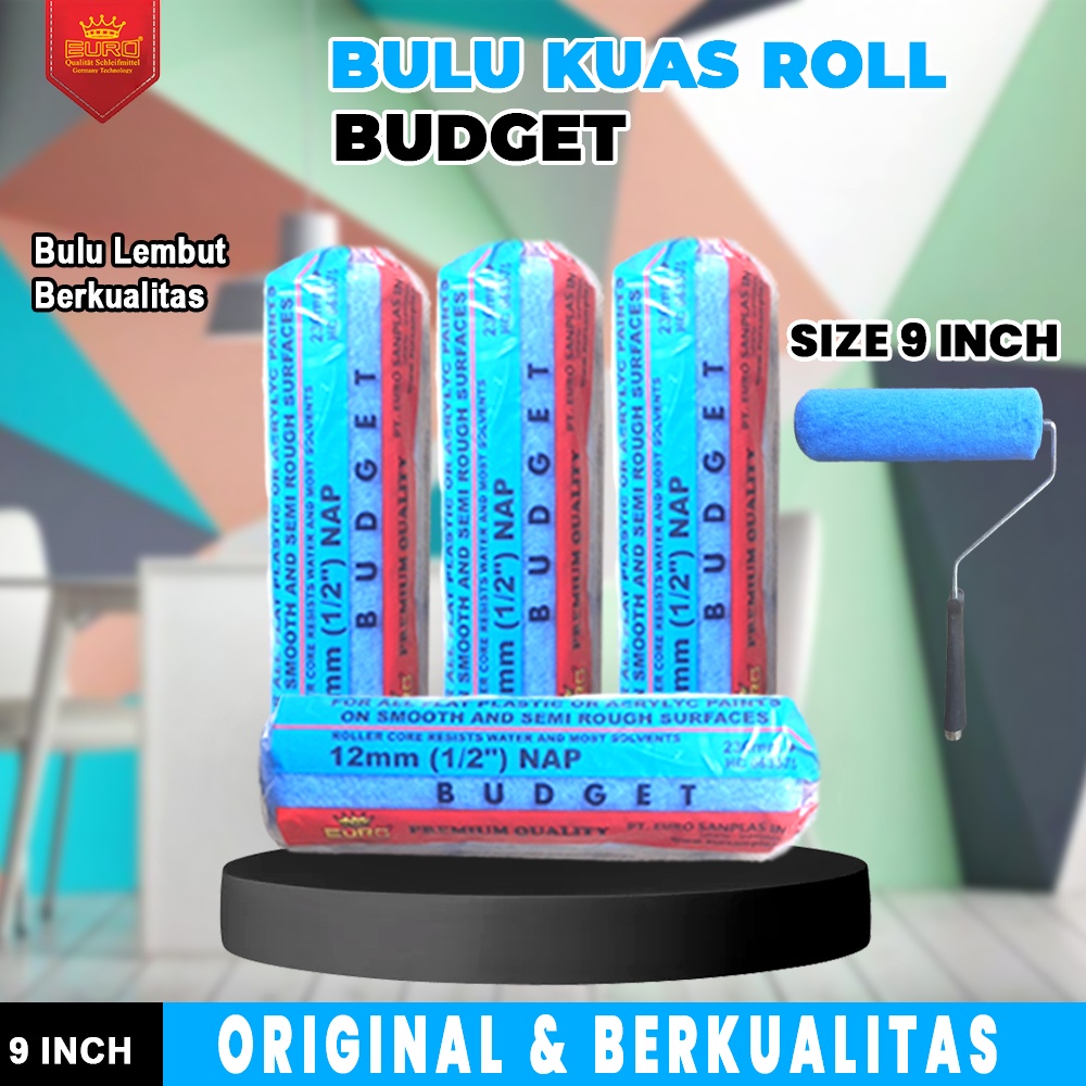 refill bulu kuas roll budget 9&quot; inch murah | KUAS ROL MURAH | KUAS CAT MURAH | KUAS CAT BERKUALITAS