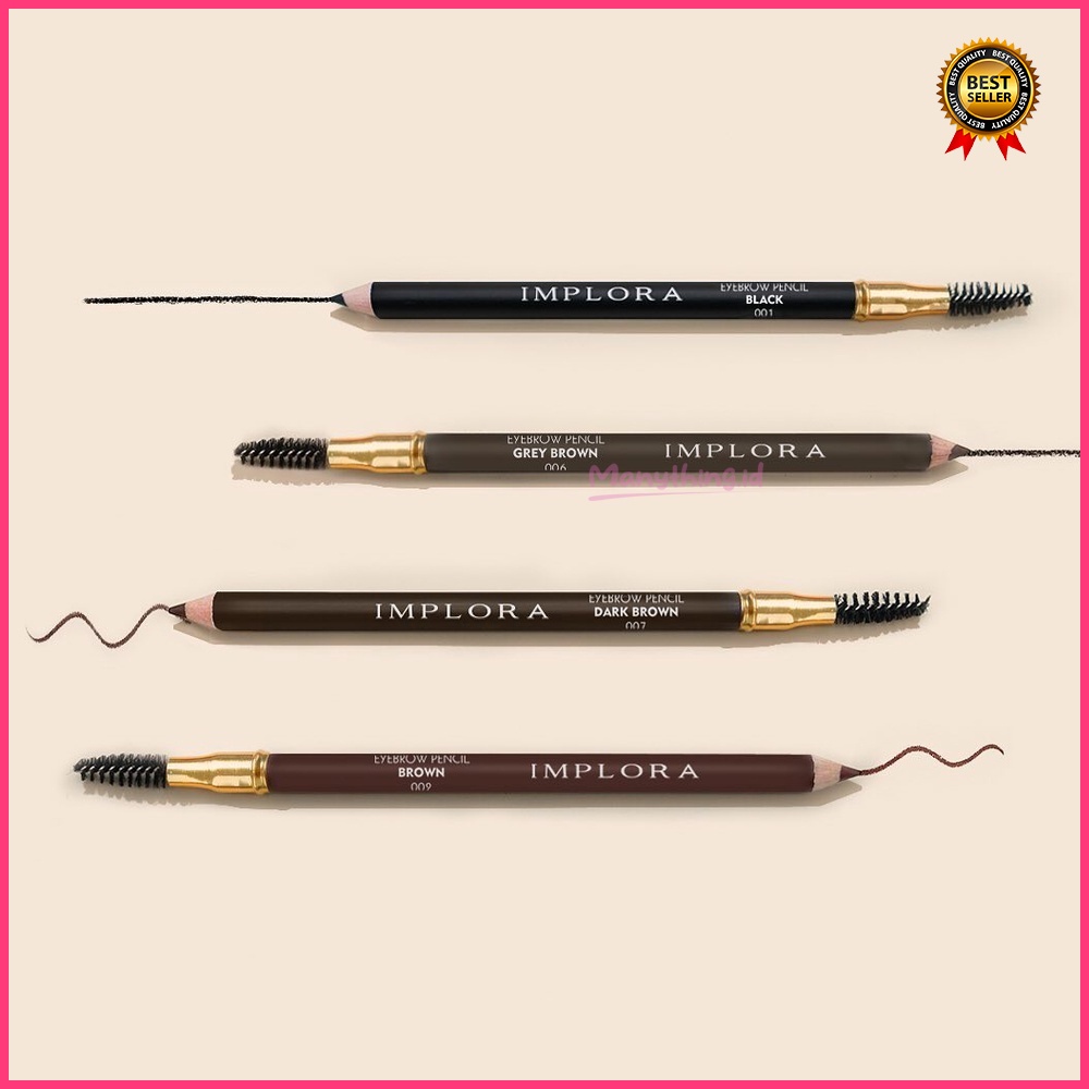 BPOM PENSIL ALIS IMPLORA / CELAK / EYEBROW PENCIL Soft Brow | Eye Pensil Alis Serut Rautan  (✔️BPOM) Pensil Alis 2.5 gram