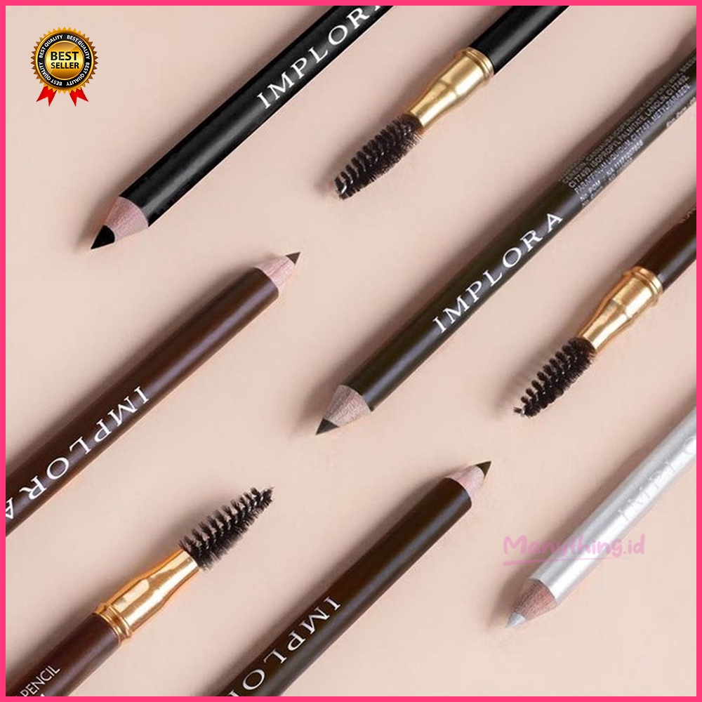 BPOM PENSIL ALIS IMPLORA / CELAK / EYEBROW PENCIL Soft Brow | Eye Pensil Alis Serut Rautan  (✔️BPOM) Pensil Alis 2.5 gram