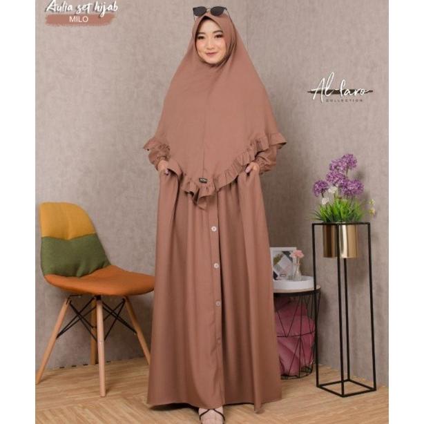 Aulia Gamis Syari Full Itycrepe By Alfaro Original