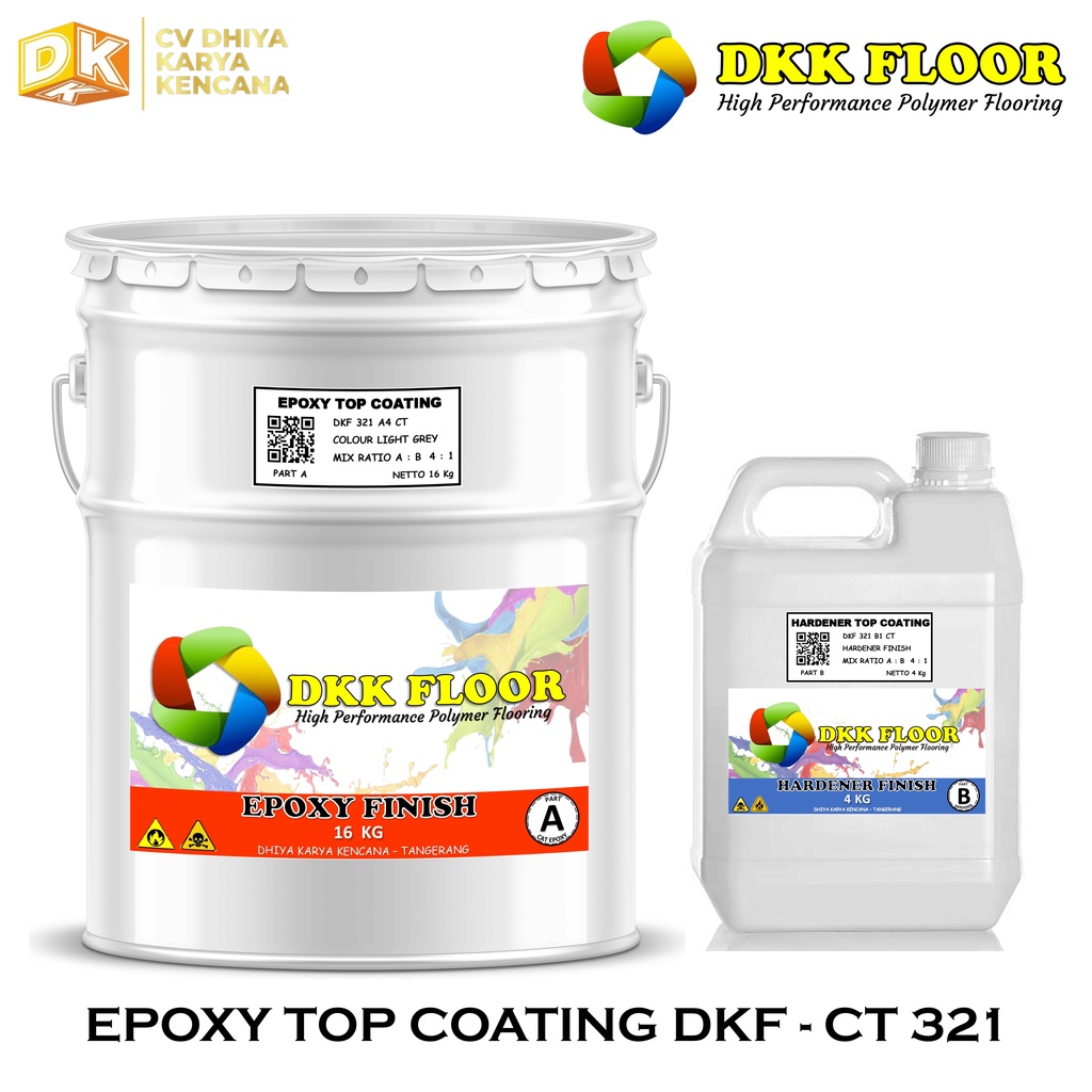 DKK FLOOR Cat Lantai Epoxy Top Coating DKF CT 321 isi 20 kg set
