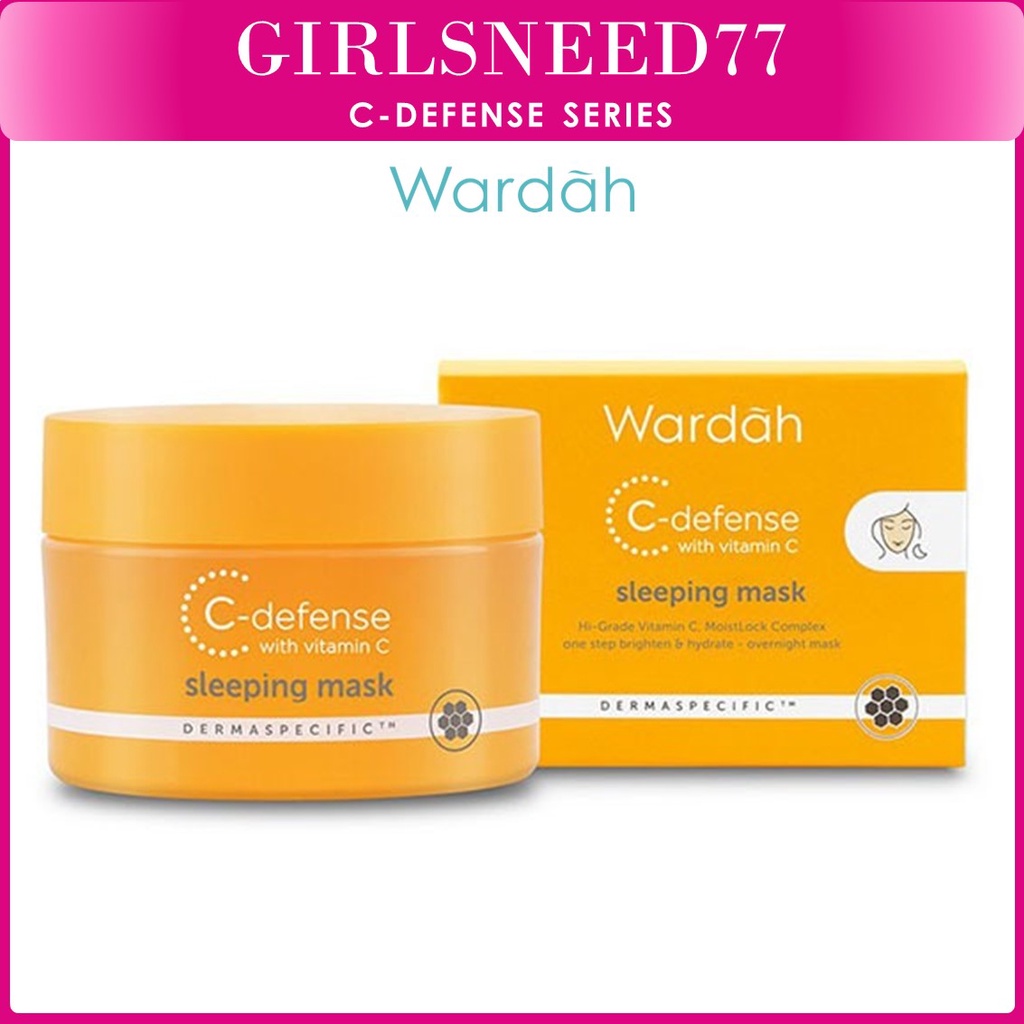 Wardah C-Defense Sleeping Mask 30 g - Gel dengan HiGrade Vitamin C