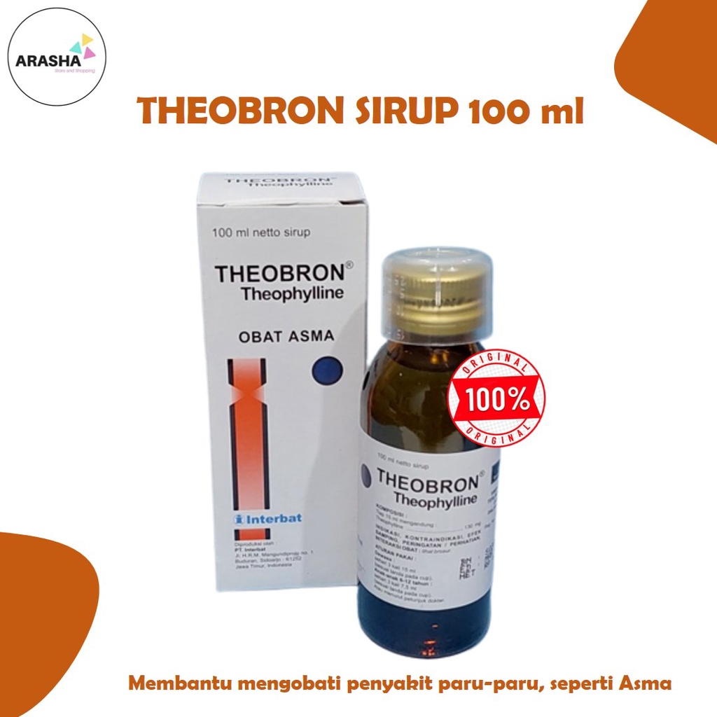 THEOBRON SIRUP 100 ML Obat Asma/Sesak Nafas/Penyakit Paru Paru/Saluran Pernapasan