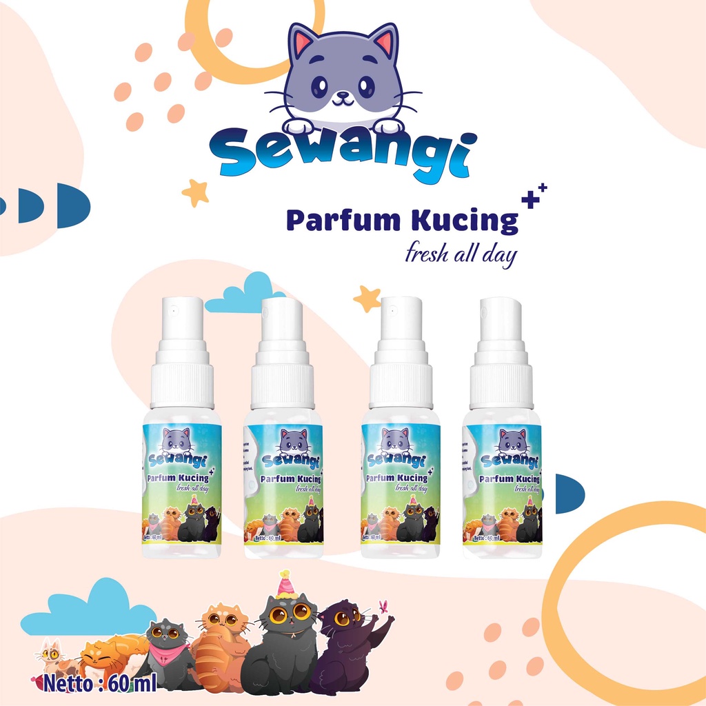 Parfum Kucing &amp; Anjing ,HASTER,SUGAR GLIDER-SEWANGI- Wangi Tahan Lama untuk Mengharumkan dan Melembutkan Bulu tanpa Lepek-AMAN DIGUNKAN UNTUK HEWAN