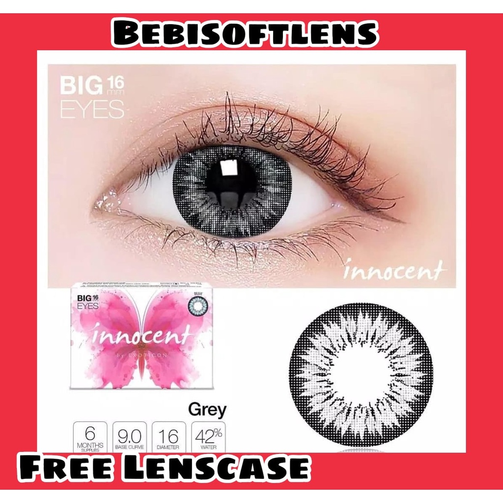 Softlens X2 Innocent BIG EYES DIA 16.00mm MINUS BLACK (-6.50 s/d -10.00) BB Lensa Kontak