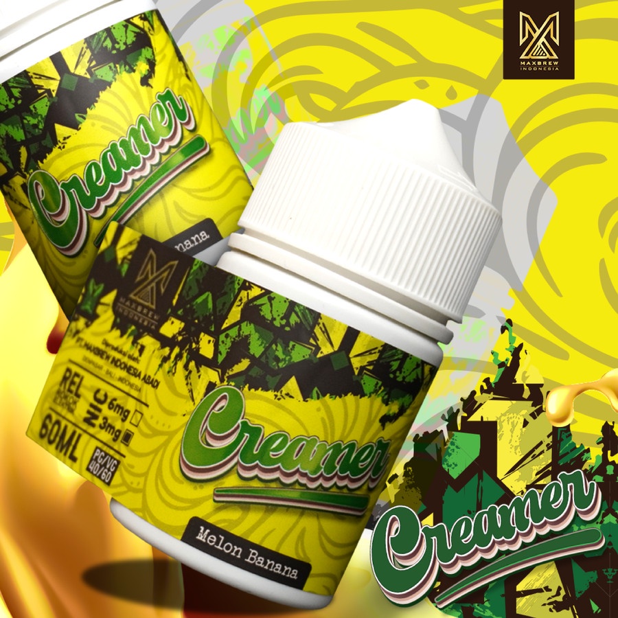 CREAMER MELON BANANA Liquid vape 60ml SUDAH CUKAI 2023