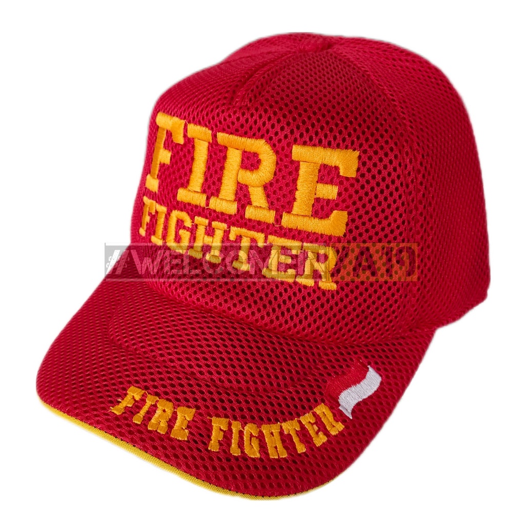 Topi Jaring FIRE FIGHTER / Topi Pemadam Kebakaran Merah