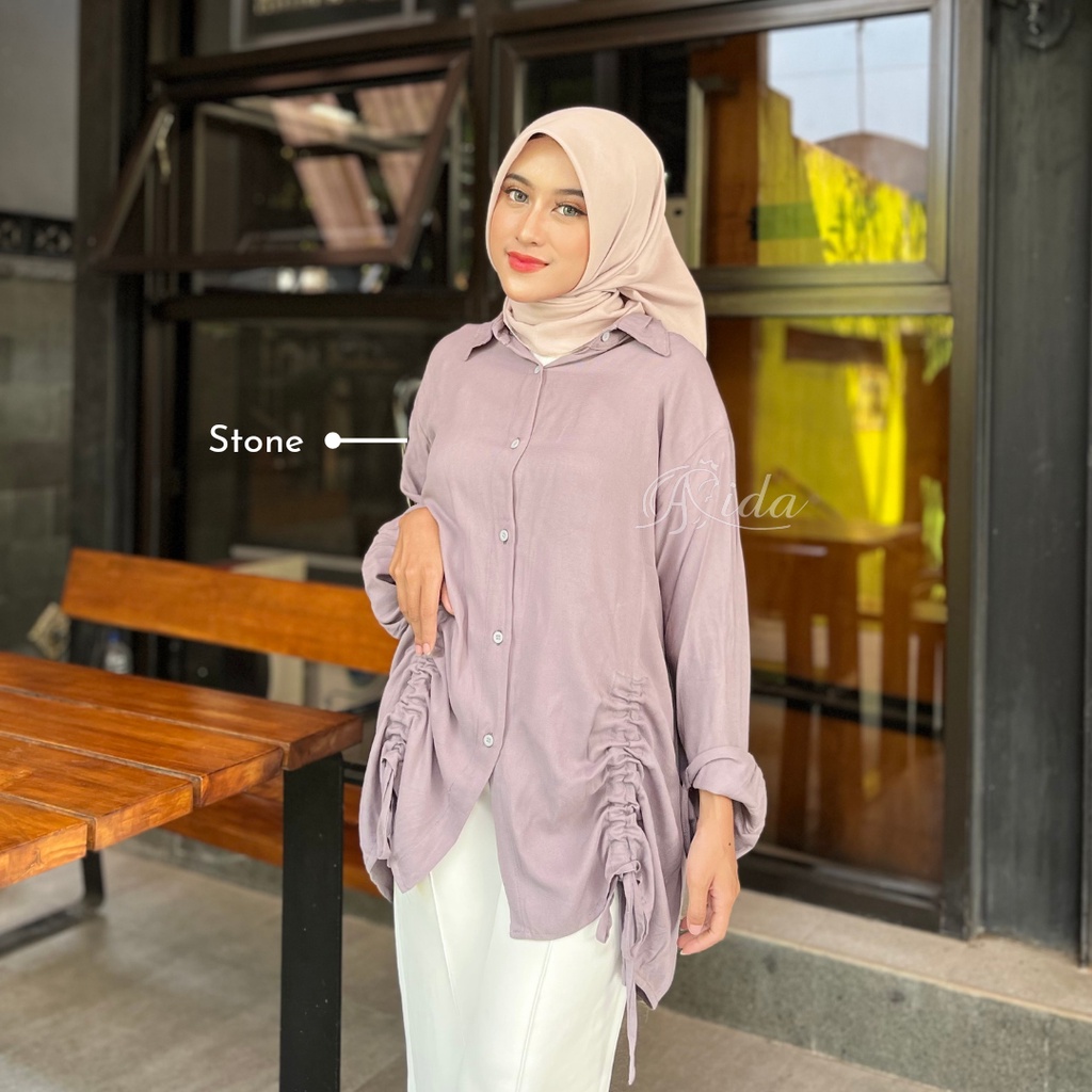 Evolet Shirt Variasi Serut Rayon Premium Grade A