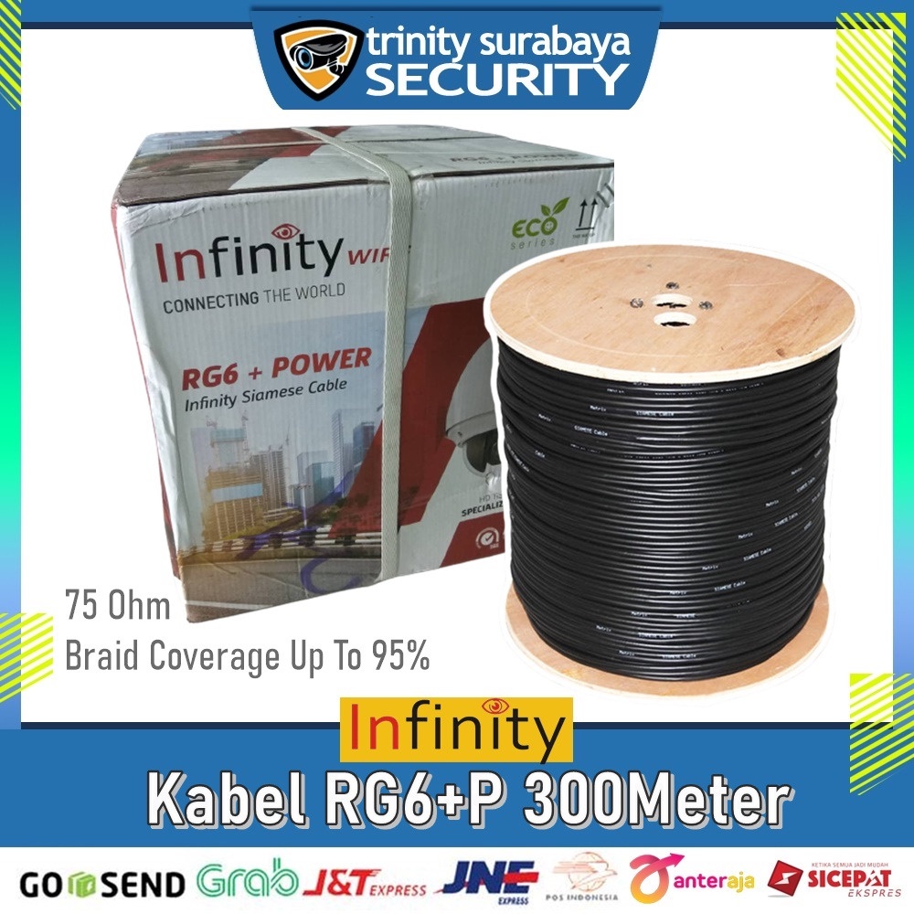 Kabel CCTV Coaxial INFINITY RG6+Power 300m
