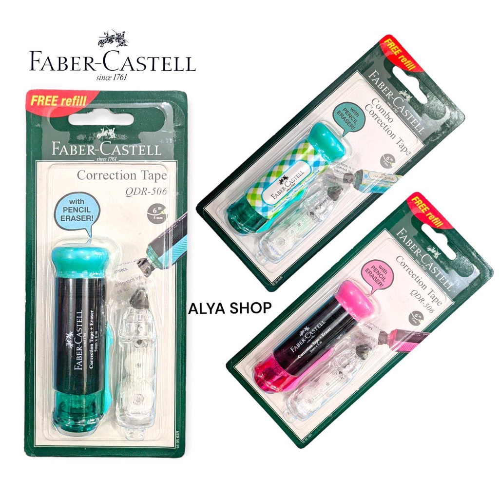 

Correction Tape /Pita Koreksi Faber Castell QDR-506 + Refill
