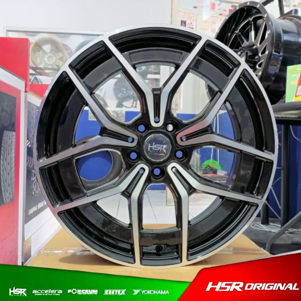 Velg Mobil Racing R19 HSR Wheel KIMIKA Ring 19 Lebar Belang 8-9 Baut Pcd 5x112 Untuk All Mercy Civic Turbo Dll