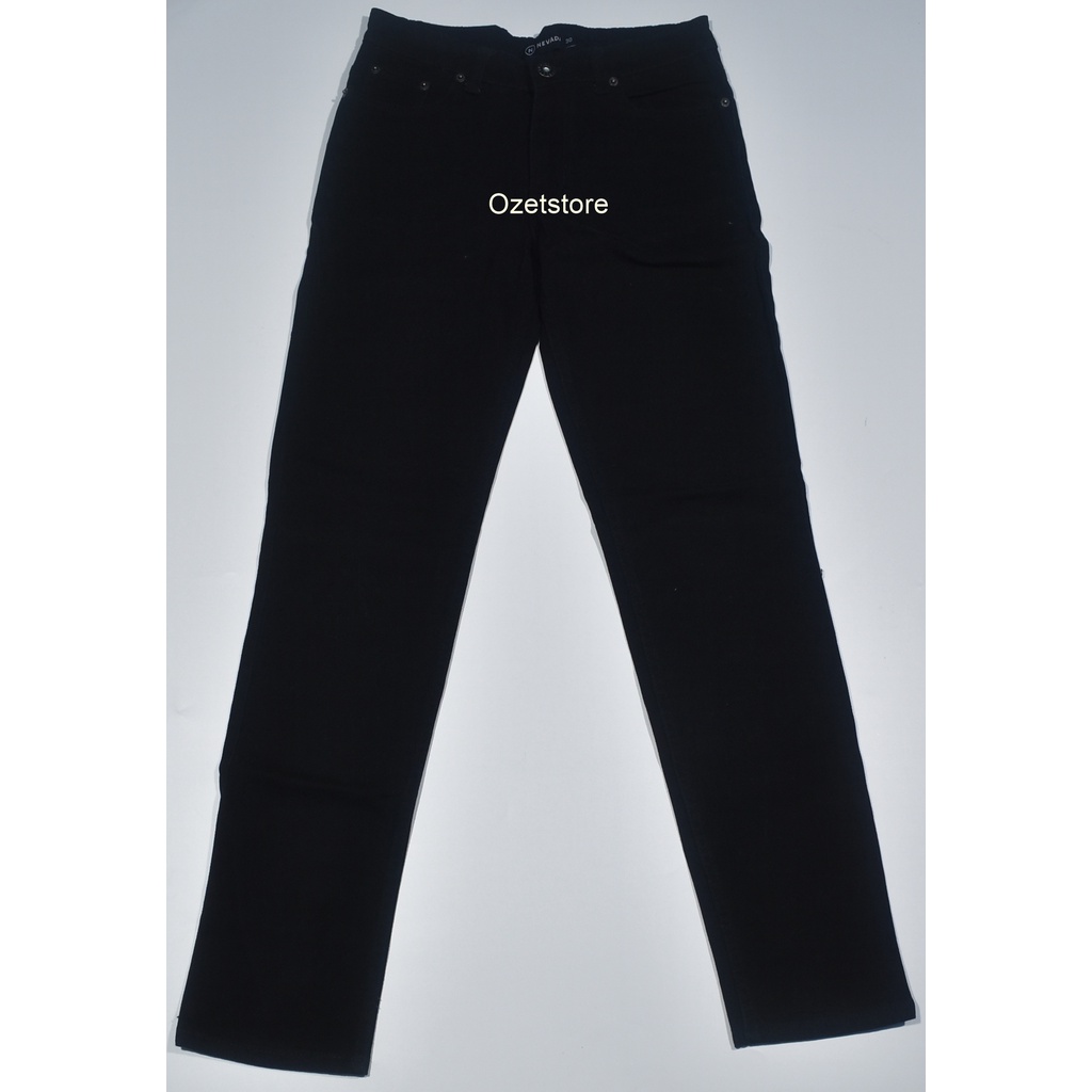 Celana Panjang Jeans Pria Nevada Hitam Slimfit CNP21