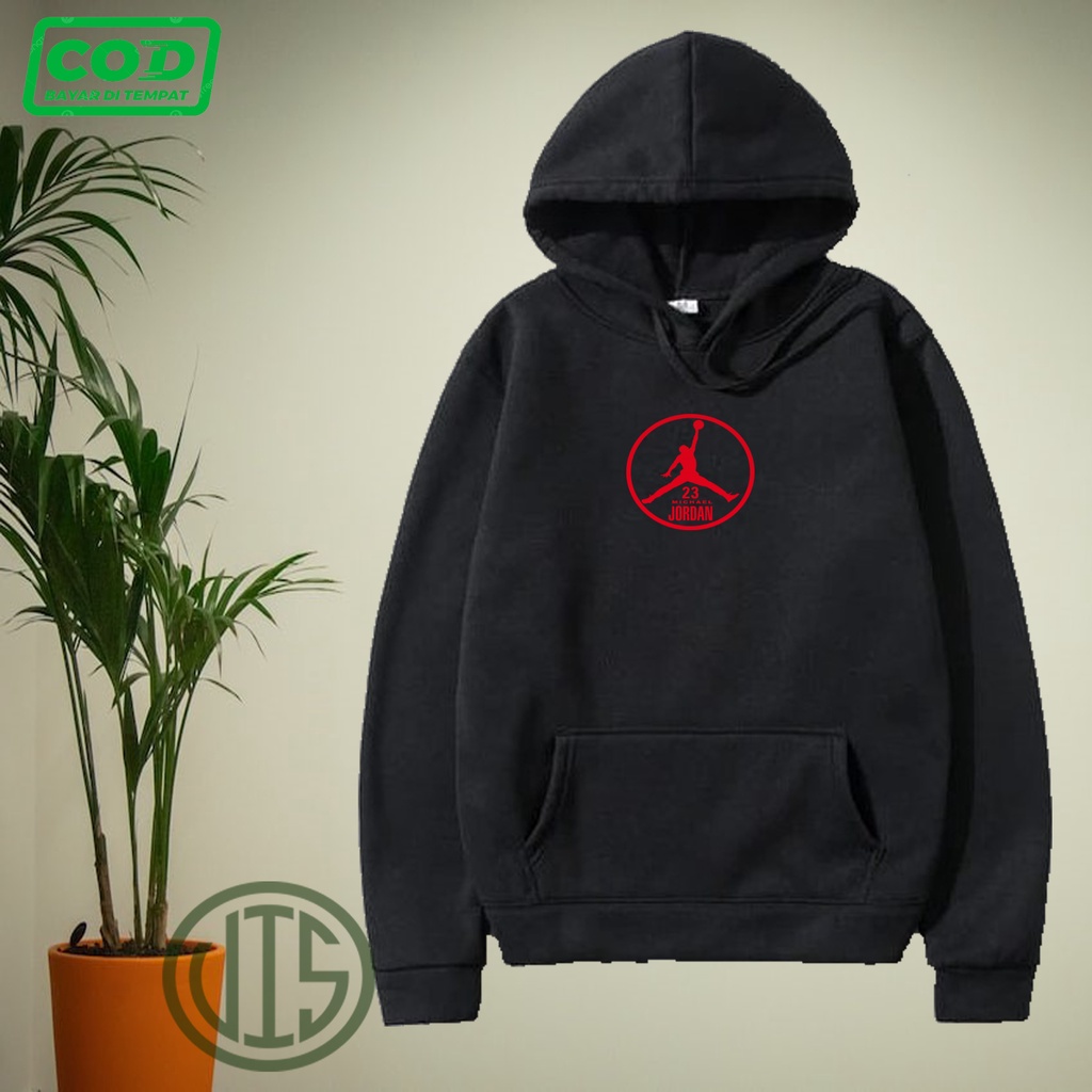 Sweater Hodie MICHAEL JORDAN Motif MERAH// Sweatshirt Hoodie Pria/Wanita//Switer  Trendi Masa Kini S