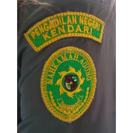 Badge Logo MAHKAMAH AGUNG &amp; Lokasi Pengadilan Negeri (bordir)