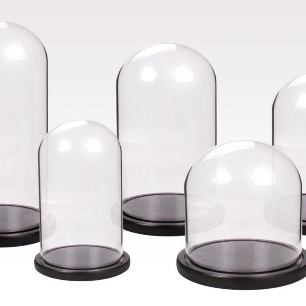 (Part 1) Tabung Kaca / Botol Kaca Tutup Gabus / Kubah Display Kaca Transparan / Vas Kaca Bening / Flower Glass / Glass Dome