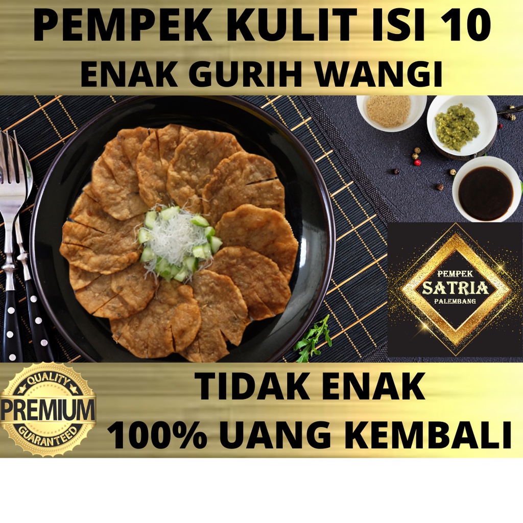 

Mpek Empek Pempek Kulit ikan tenggiri FROZEN isi 10pcs pempek satria khas palembang