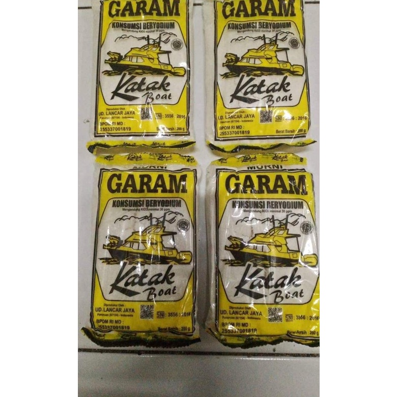 

Garam cap kapal dapat 3 pcs.garam beryodium,termurah berat 150grm