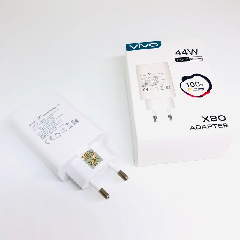 TRAVEL POWER ADAPTER VIVO X80 44 WATT BATOK CHARGER CASAN VIVO PROMO BY SMOLL