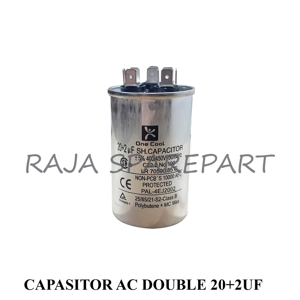 Capasitor Running AC Double 20+2UF