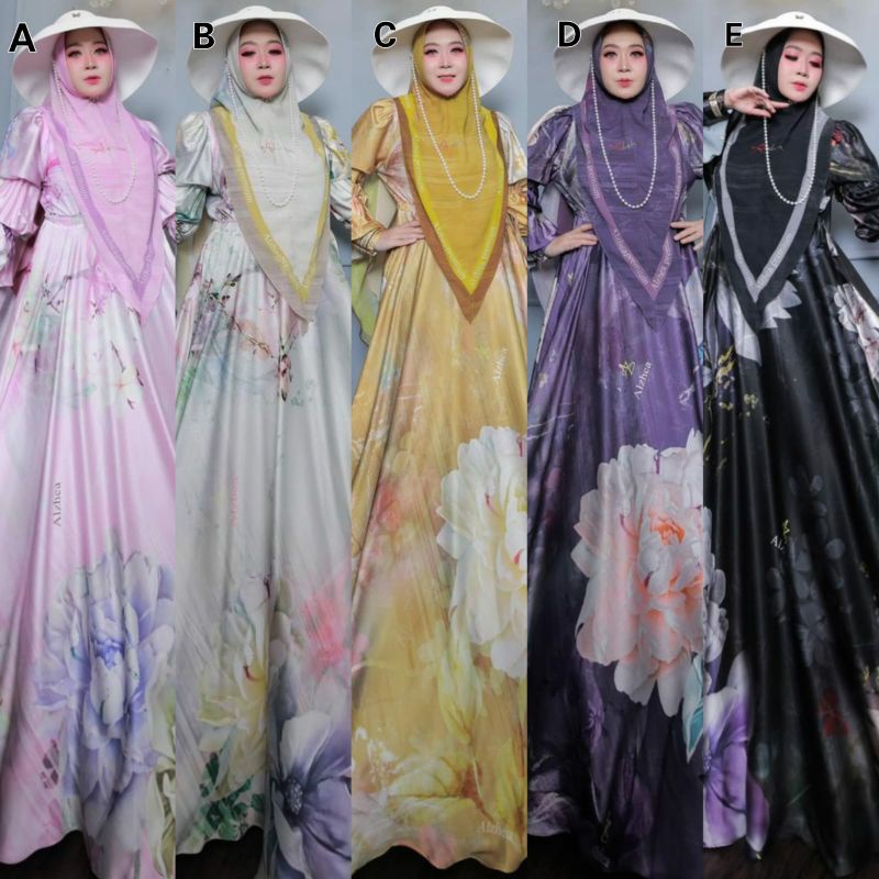 gamis set alashiba syari series alzhea premium